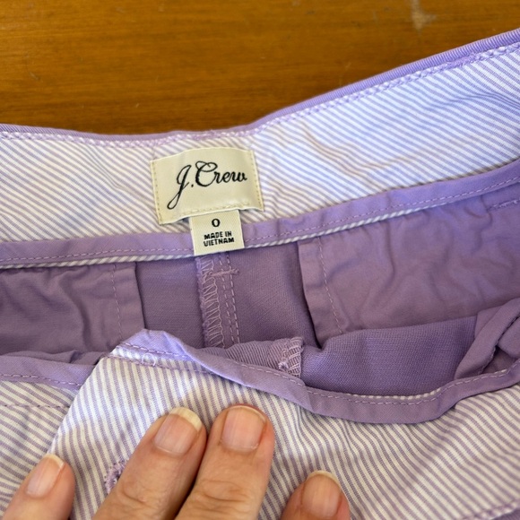 Women's J Crew Purple Shorts Size 0 - Picture 3 of 3